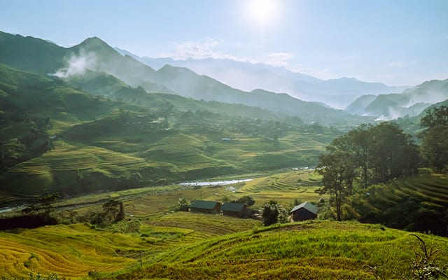Muong Hoa Valley stuns with golden terraces and mountain views.© Unsplash